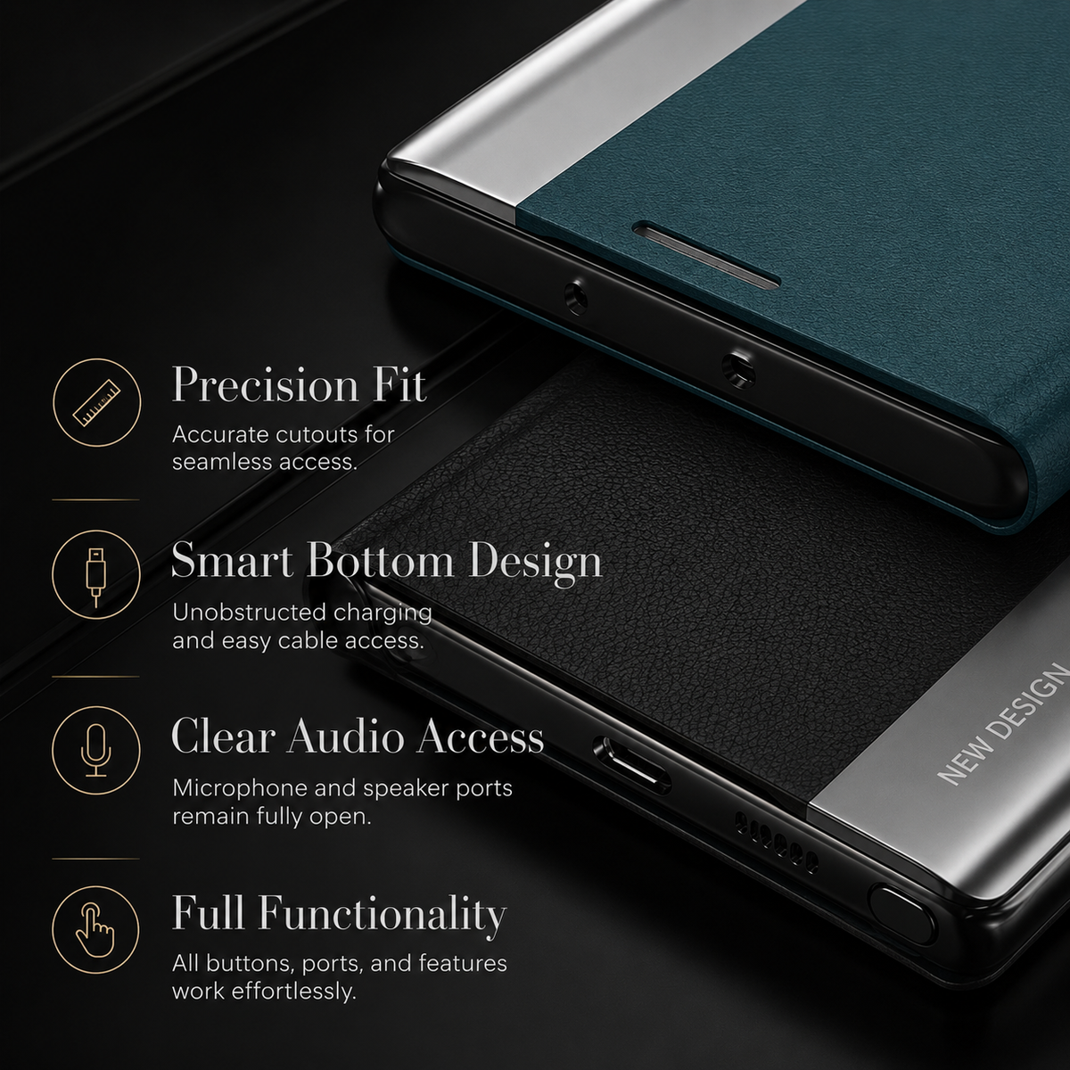 Premium iPhone Case Flip Wallet MagSafe Compatible Magnetic Shockproof Protective Cover Card Holder Stand Function Screen Protection Slim Design