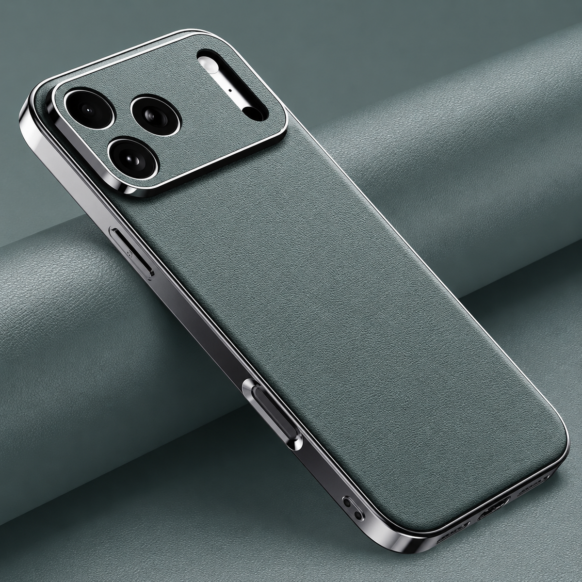 Premium iPhone Case Genuine Cowhide Leather Cover Shockproof Frame Full Camera Lens Protection Matte Slim Design