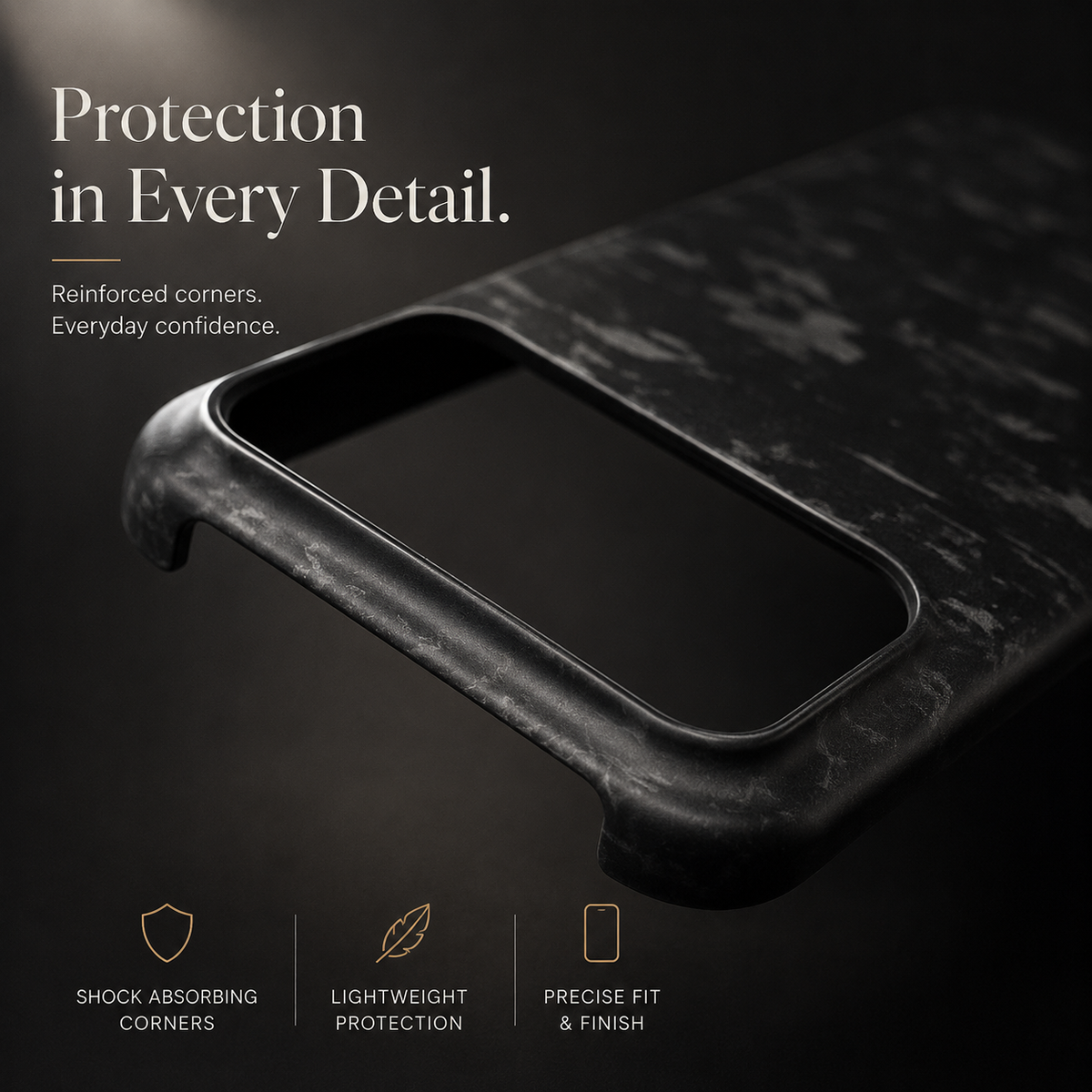 Premium iPhone Case Genuine Forged Carbon Fiber Lightweight Slim Business Cover Anti Fingerprint Non Slip Shockproof Protective Case