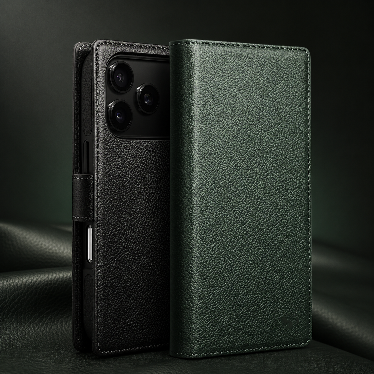 Premium iPhone Case Handmade Genuine Leather Wallet Flip Cover with Card Slots Ultra Slim Shockproof Design Horizontal Stand Function