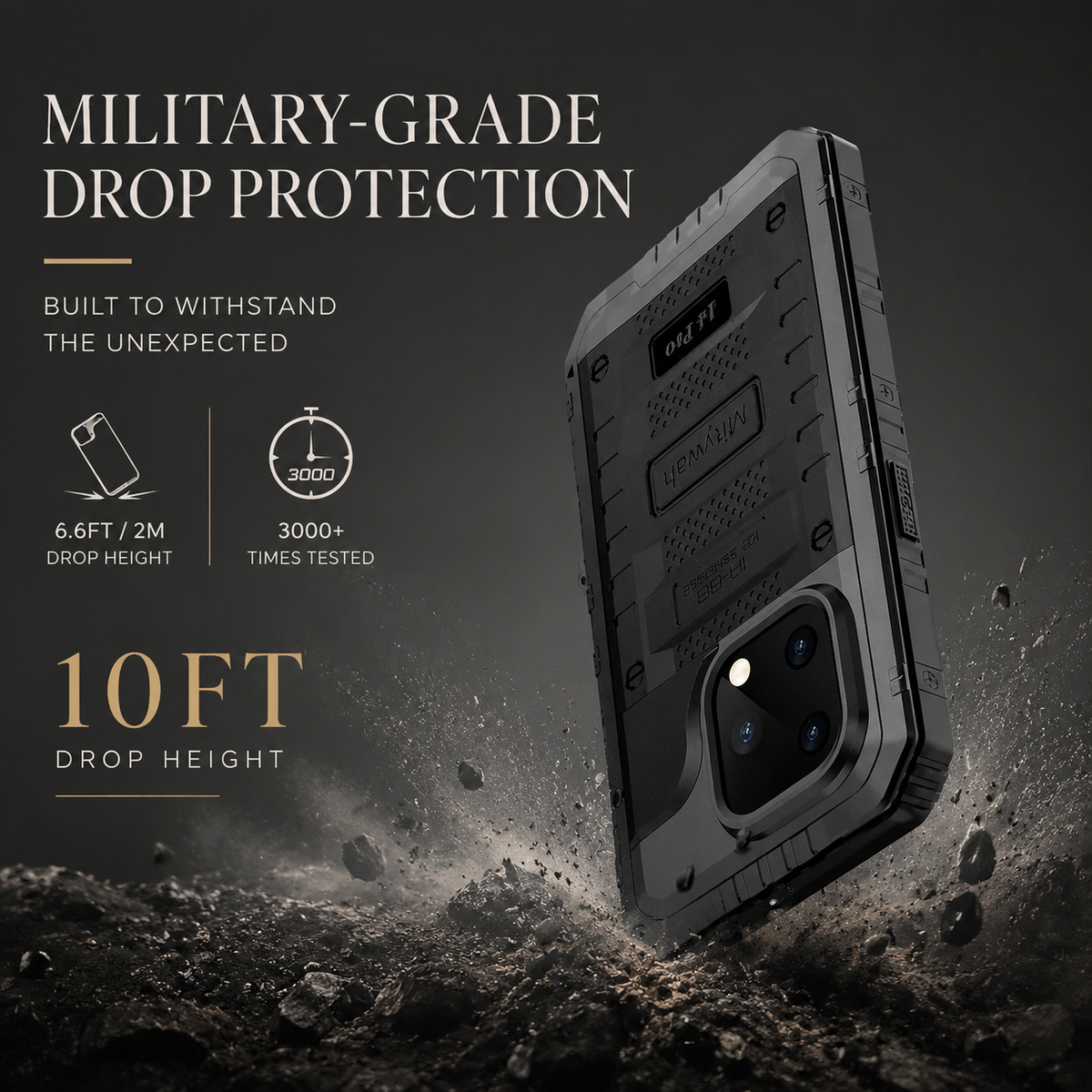 Premium iPhone Case IP68 Waterproof Aluminum Armor Cover MagSafe Compatible Shockproof Full Body Protection
