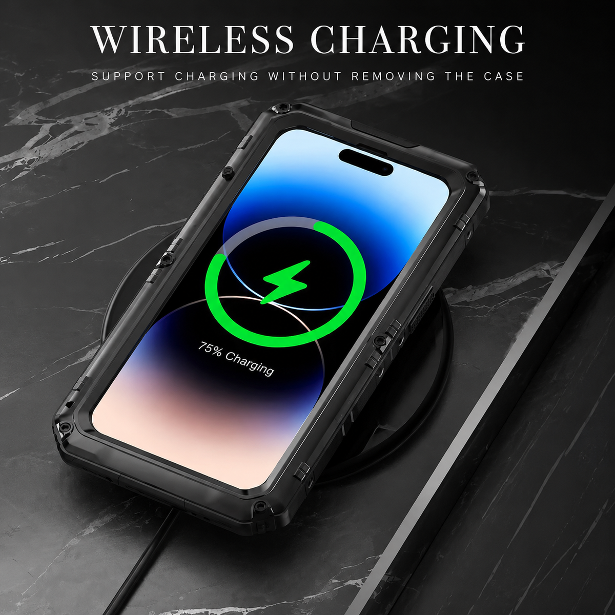 Premium iPhone Case IP68 Waterproof Aluminum Armor Cover MagSafe Compatible Shockproof Full Body Protection