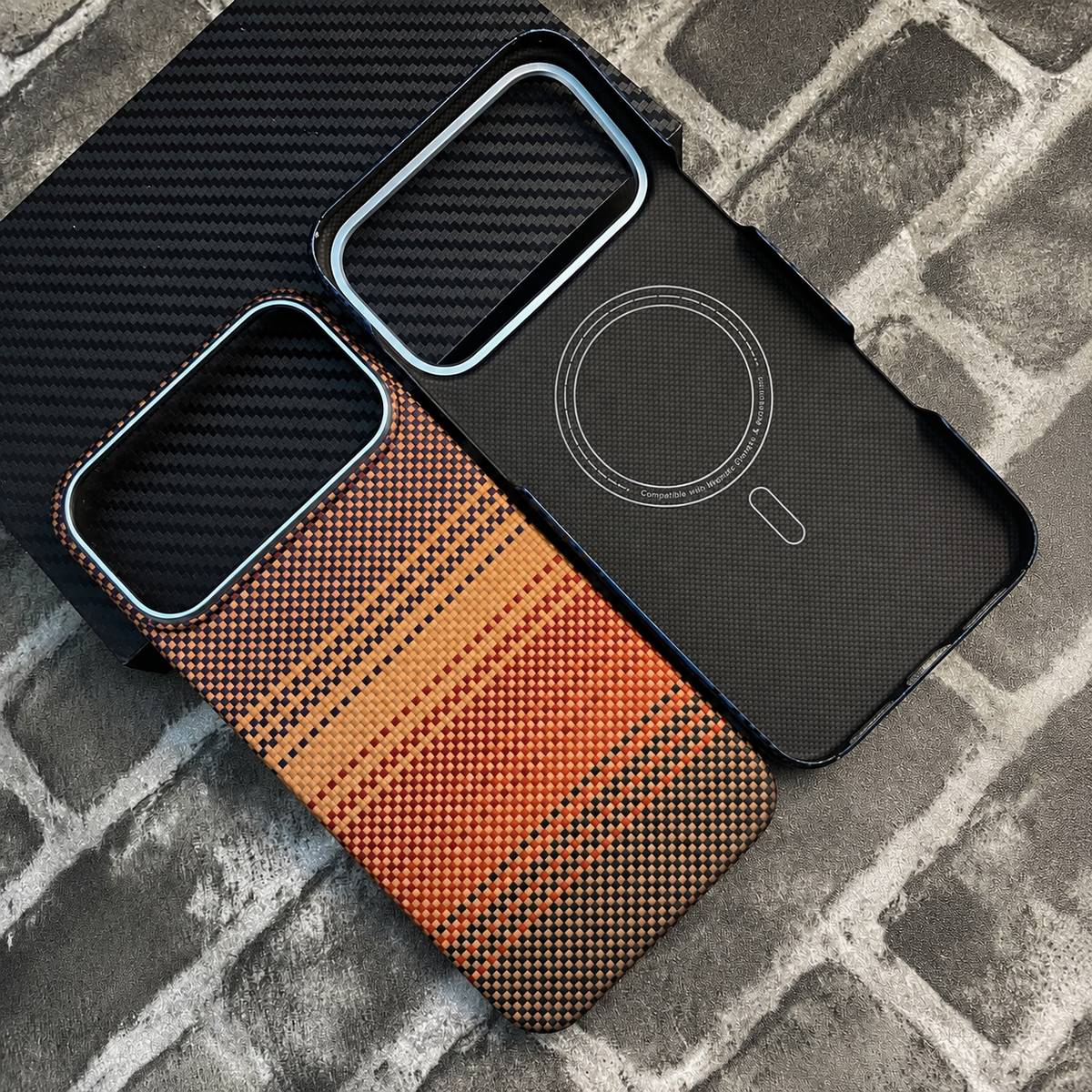 Premium iPhone Case Kevlar Aramid Carbon Fiber MagSafe Compatible Ultra Thin Full Coverage Protective Cover