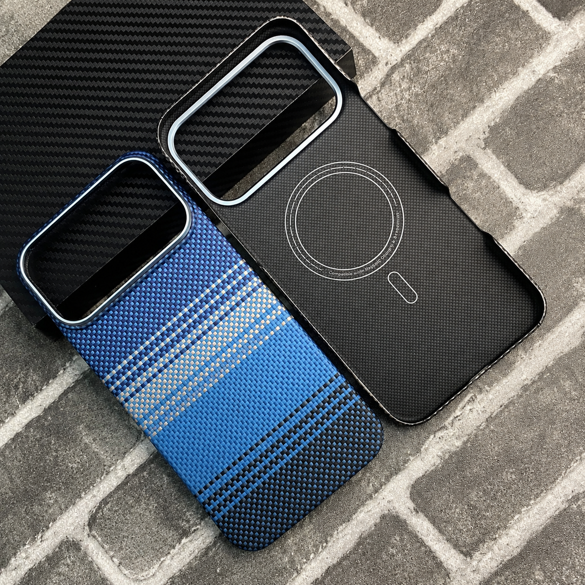 Premium iPhone Case Kevlar Aramid Carbon Fiber MagSafe Compatible Ultra Thin Full Coverage Protective Cover