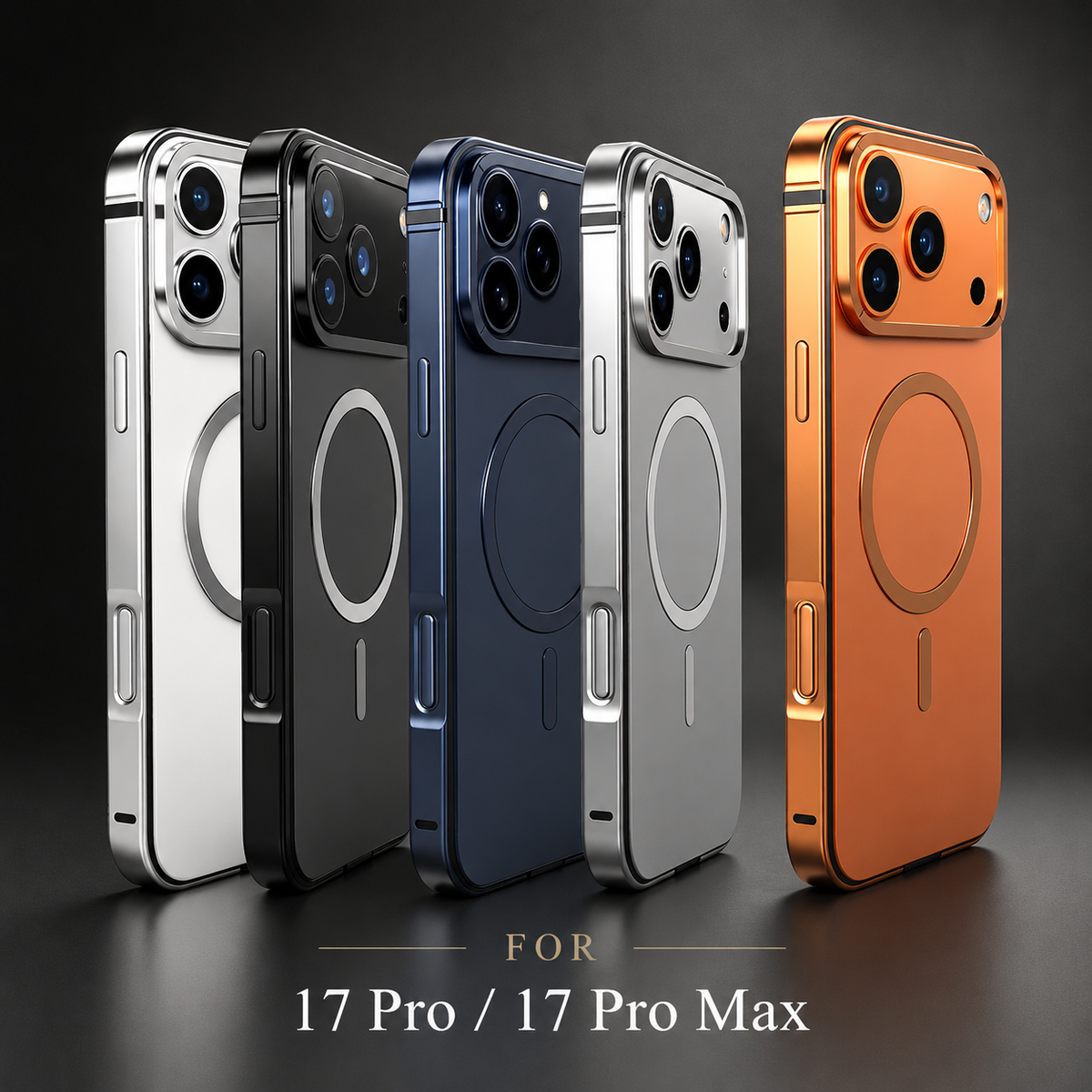Premium iPhone Case MagSafe Aluminum Alloy Metal Frame Cover Shock Resistant Anti Drop Protective Lightweight Full Coverage