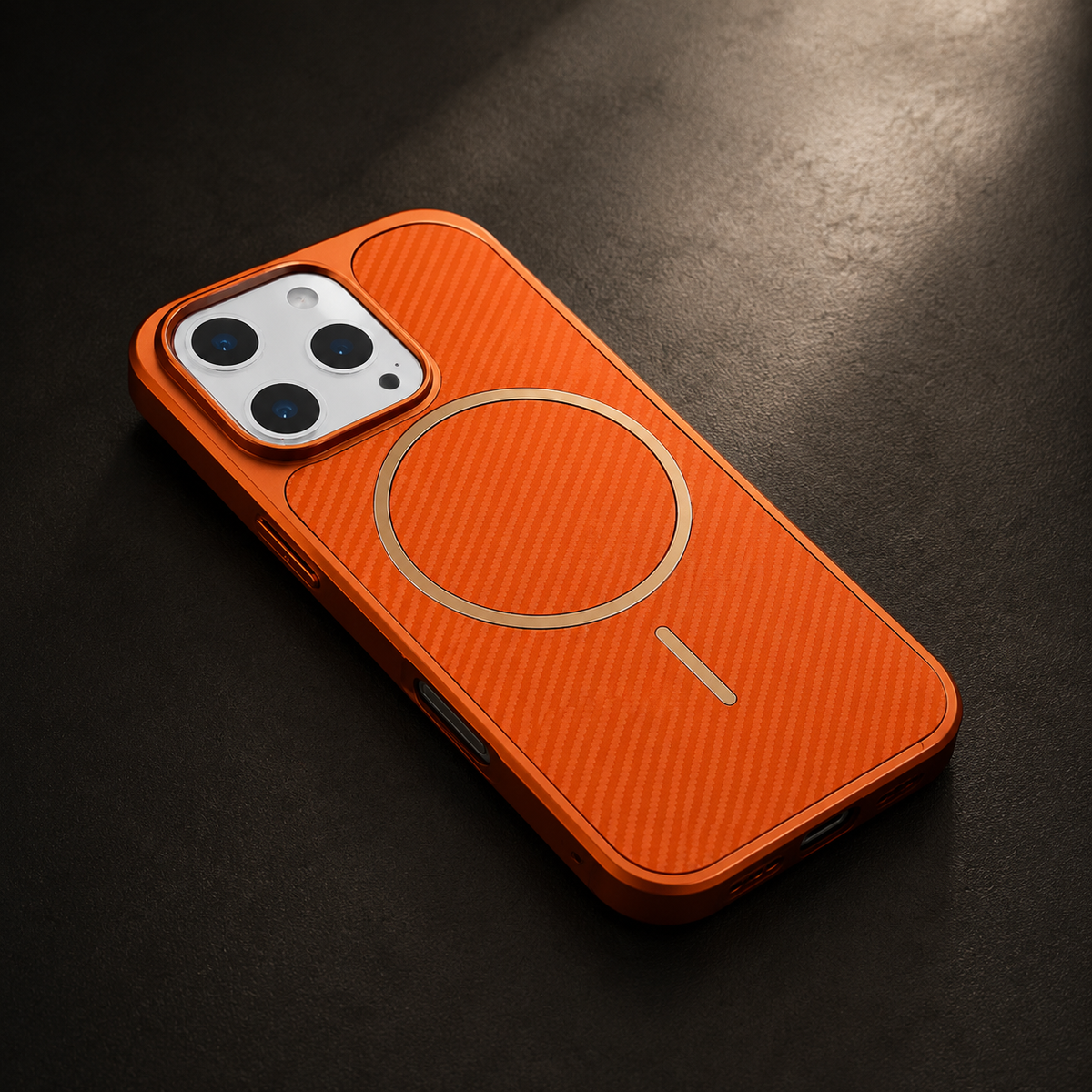 Premium iPhone Case MagSafe Carbon Fiber Cover Electroplated Shockproof Scratch Resistant Lightweight Wireless Charging Protective Full Coverage