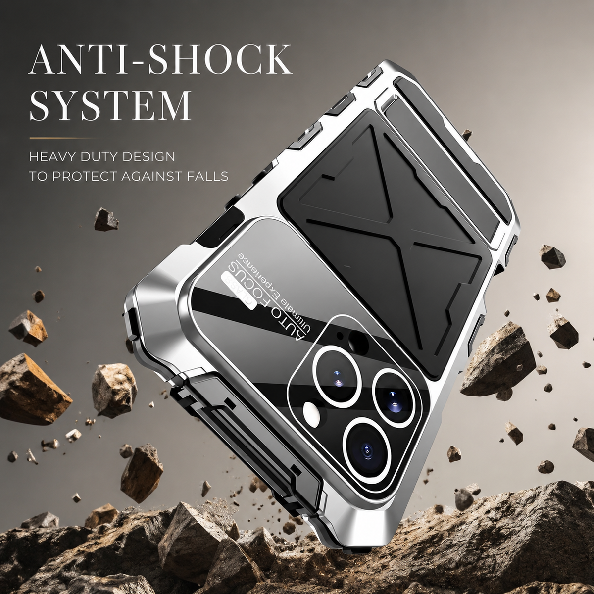 Premium iPhone Case MagSafe Compatible 360 Metal Lock Cover Dual Tempered Glass Full Body Protection