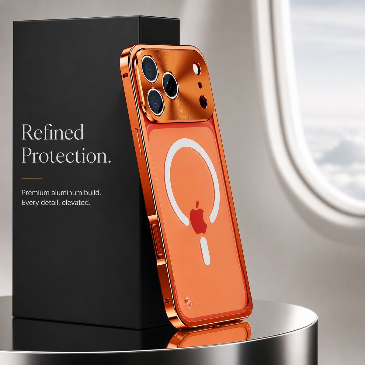 Premium iPhone Case MagSafe Compatible Aluminum Alloy Bumper Cover Matte Transparent Back Shockproof Camera Lens Protection