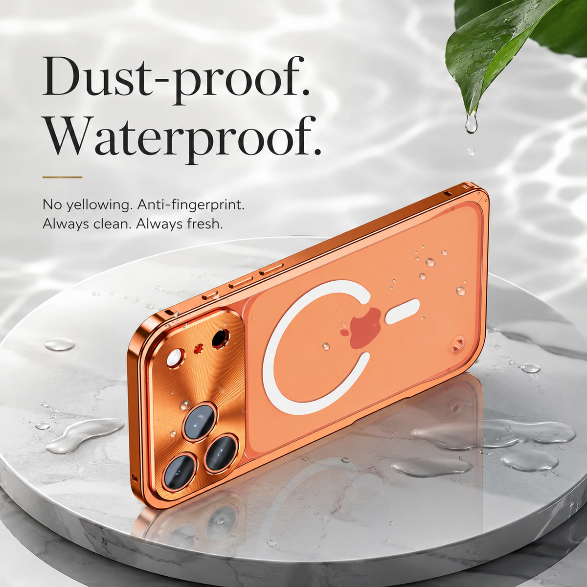 Premium iPhone Case MagSafe Compatible Aluminum Alloy Bumper Cover Matte Transparent Back Shockproof Camera Lens Protection