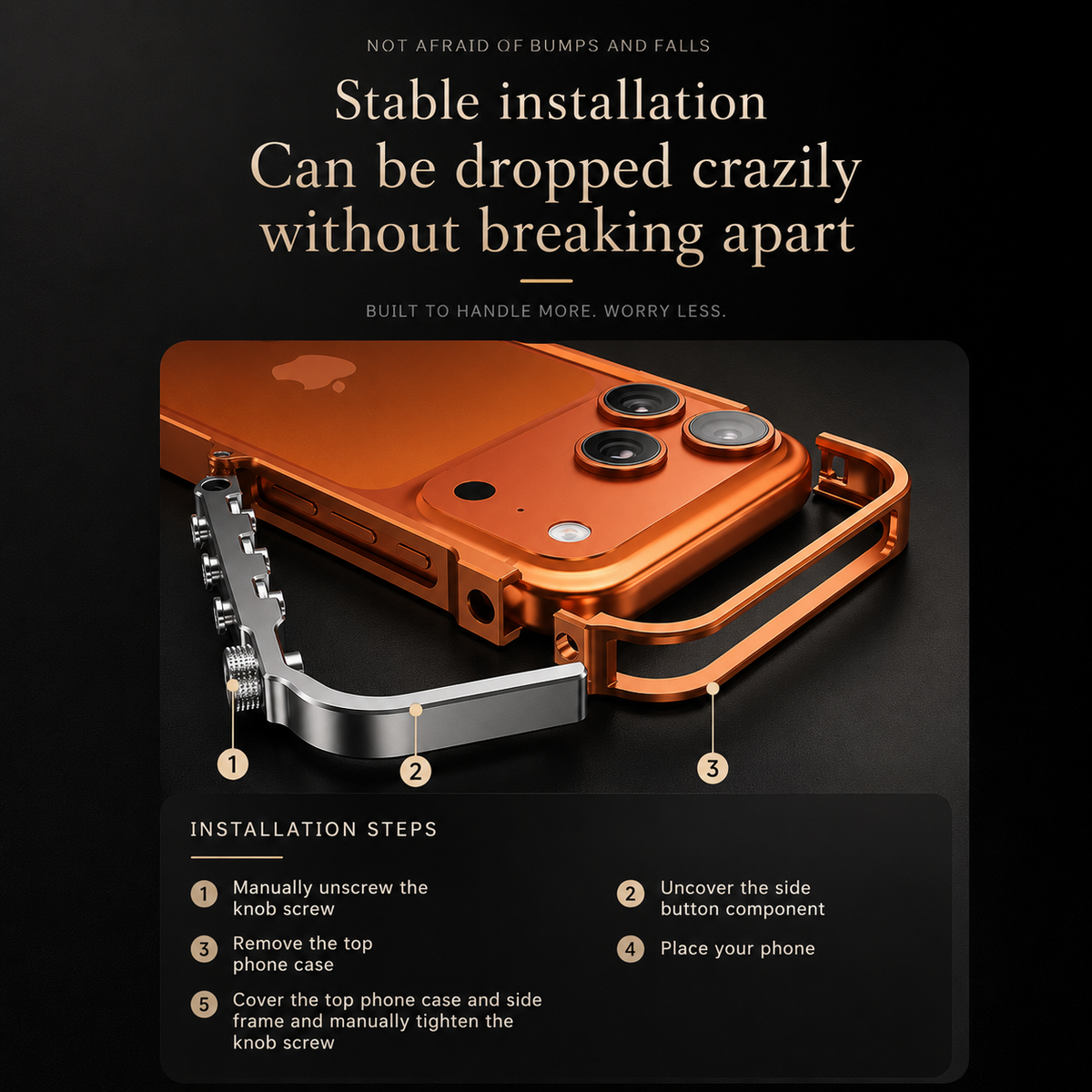 Premium iPhone Case MagSafe Compatible Aluminum Alloy Bumper Cover Shockproof Heat Dissipation Camera Lens Protection