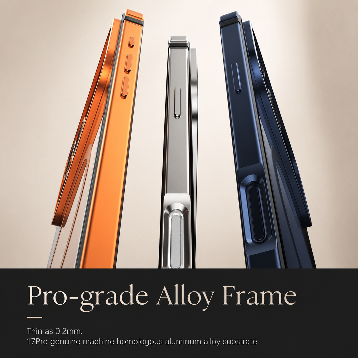 Premium iPhone Case MagSafe Compatible Aluminum Alloy Frame Cover Transparent Back Shockproof Camera Lens Protection