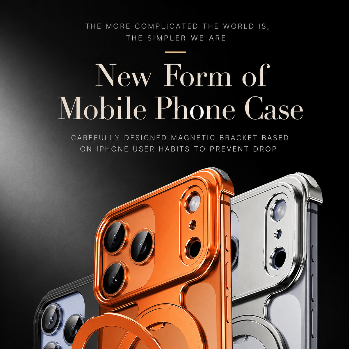 Premium iPhone Case MagSafe Compatible Aluminum Alloy Frameless Cover Shockproof Protection