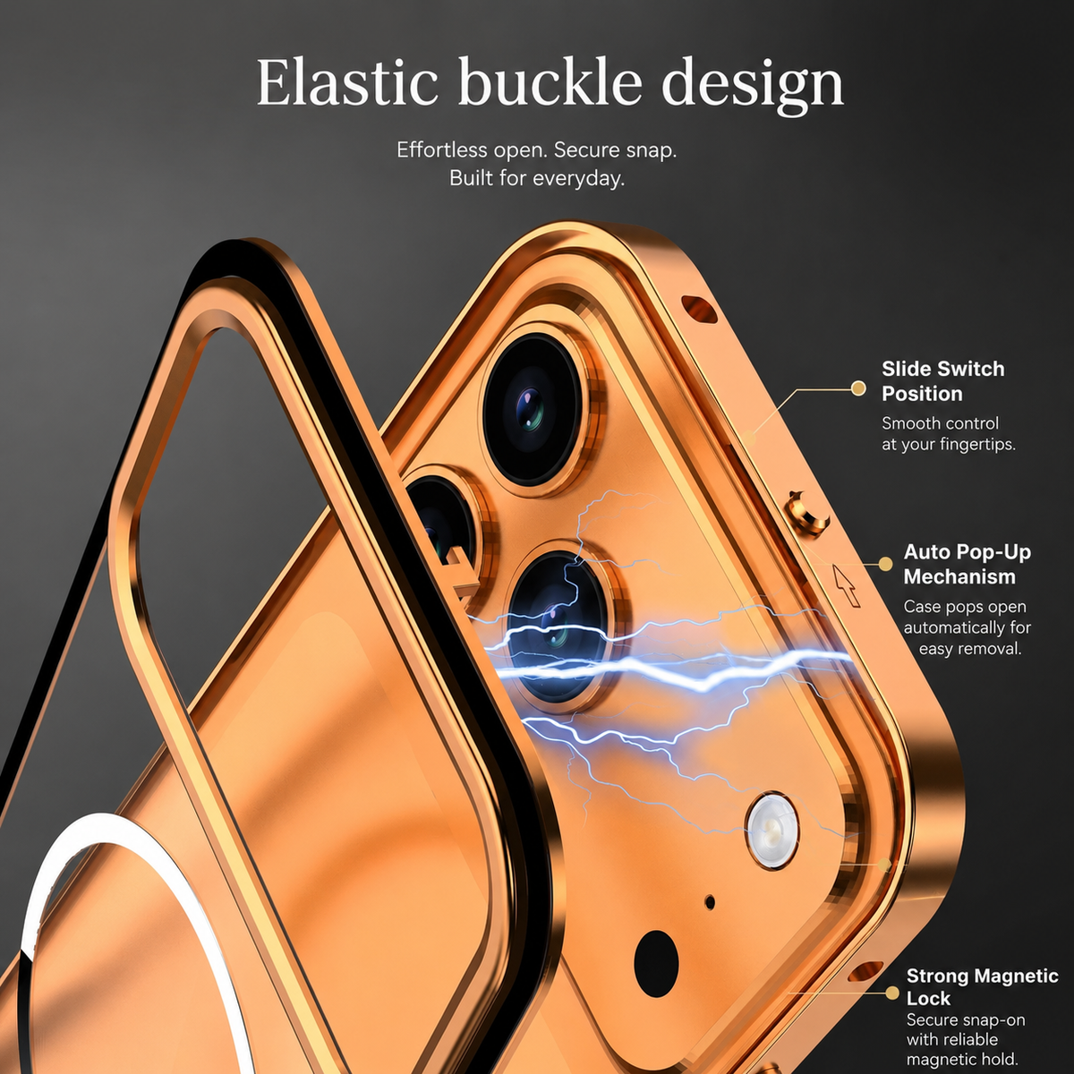 Premium iPhone Case MagSafe Compatible Aluminum Alloy Frosted Backplate Full Protection