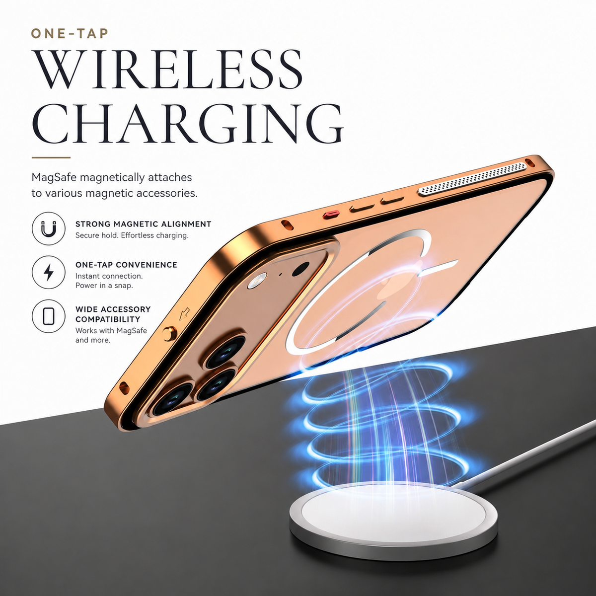 Premium iPhone Case MagSafe Compatible Aluminum Alloy Frosted Backplate Full Protection