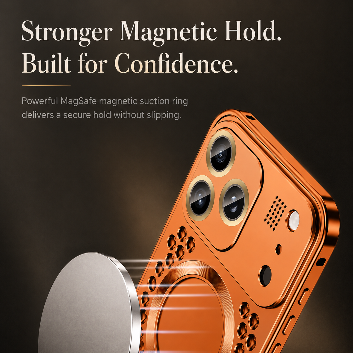 Premium iPhone Case MagSafe Compatible Aluminum Alloy Heat Dissipation Cover Lens Protection