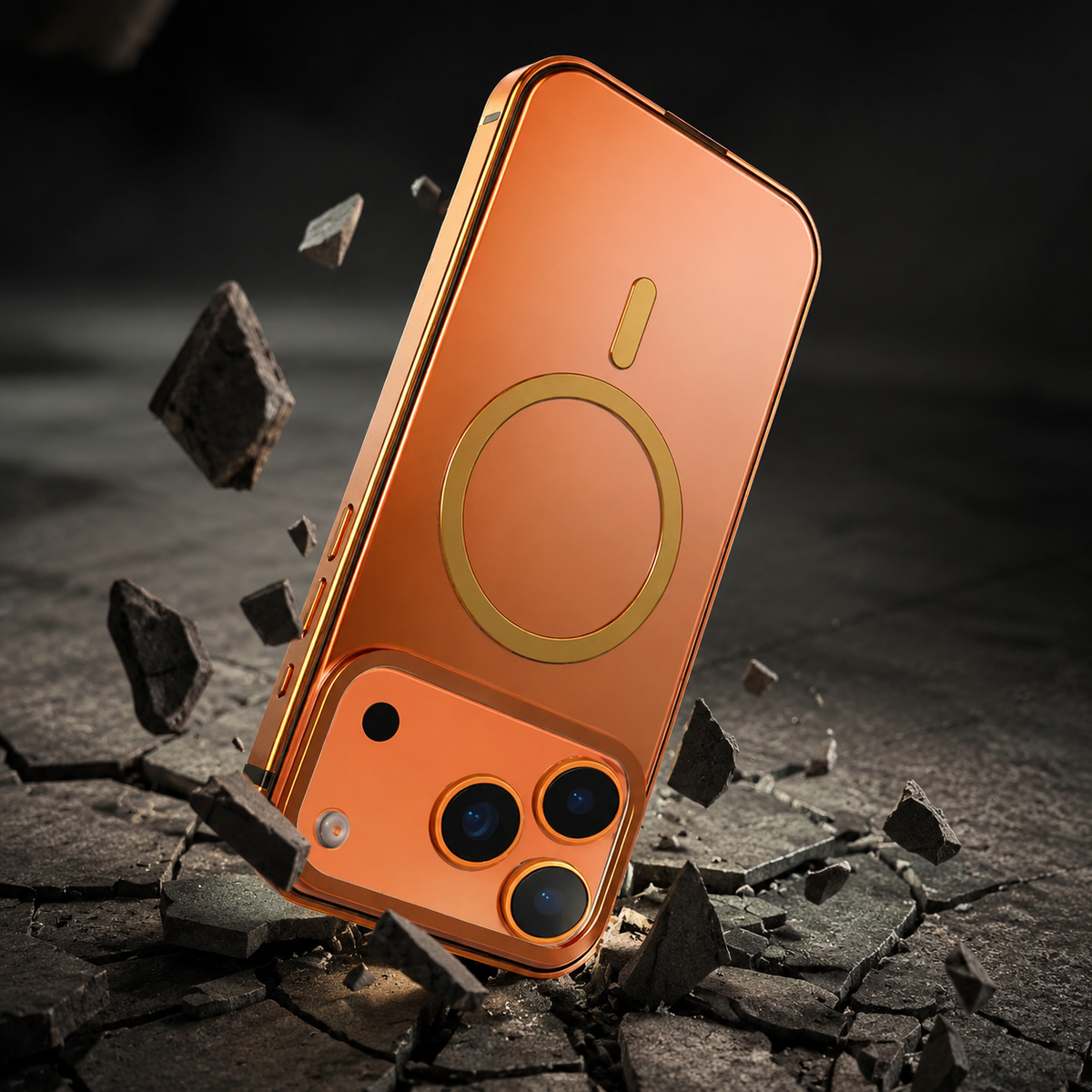 Premium iPhone Case MagSafe Compatible Aluminum Alloy Matte Cover Shockproof Camera Protection