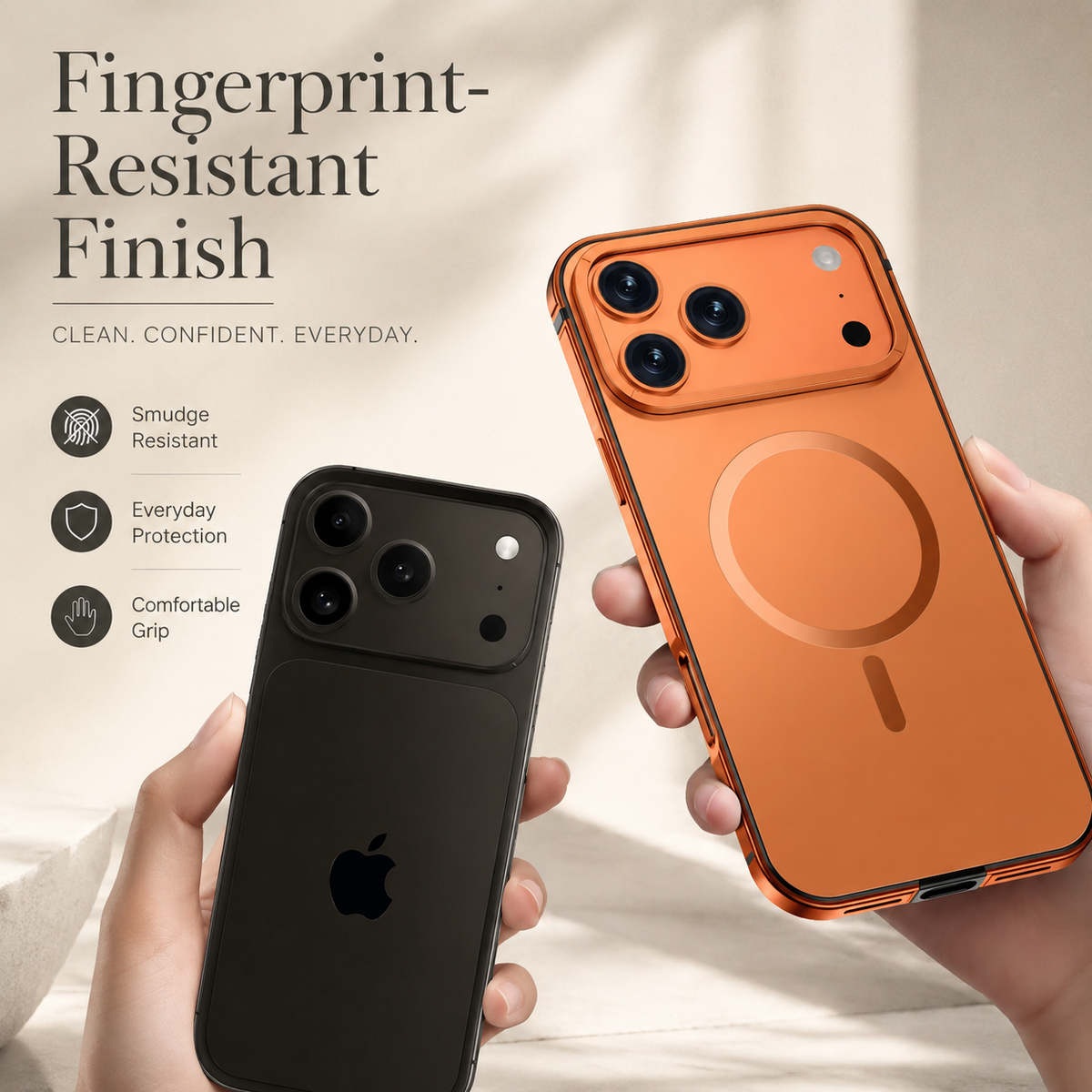 Premium iPhone Case MagSafe Compatible Aluminum Alloy Matte Cover Shockproof Camera Protection