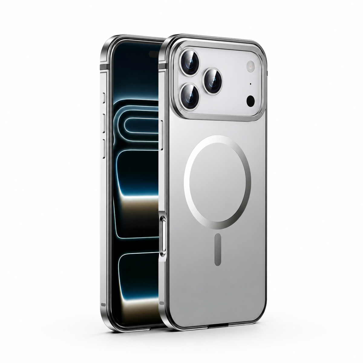 Premium iPhone Case MagSafe Compatible Aluminum Alloy Matte Cover Shockproof Camera Protection