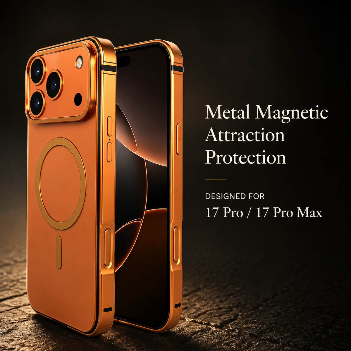Premium iPhone Case MagSafe Compatible Aluminum Alloy Metal Frame Anti Drop Protective Cover Slim Shockproof Full Coverage