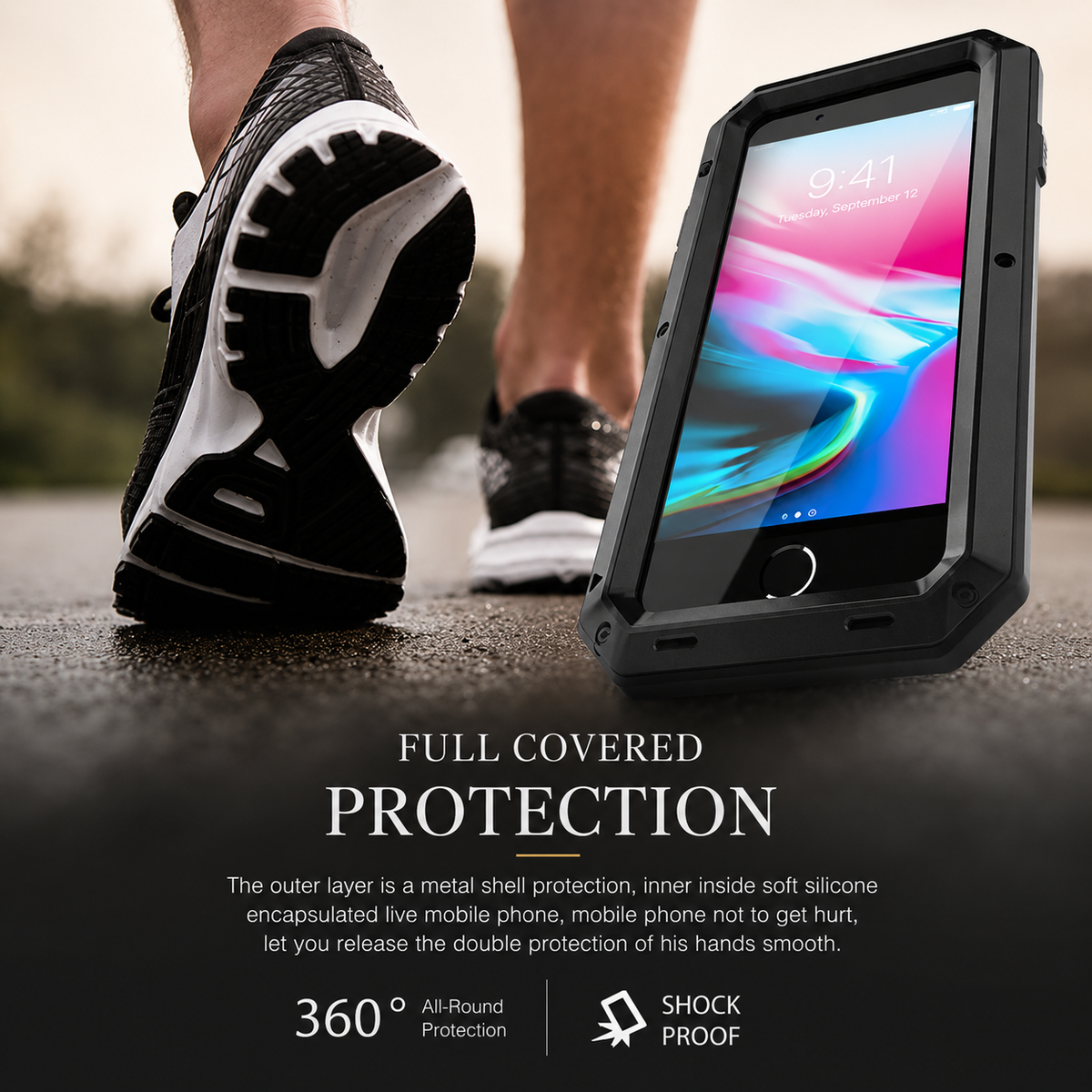 Premium iPhone Case MagSafe Compatible Aluminum Armor Bumper Cover Shockproof Full Protection