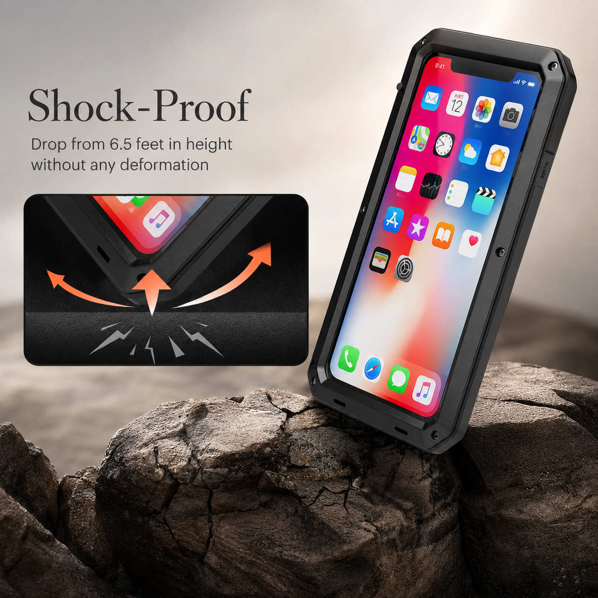 Premium iPhone Case MagSafe Compatible Aluminum Armor Bumper Cover Shockproof Full Protection