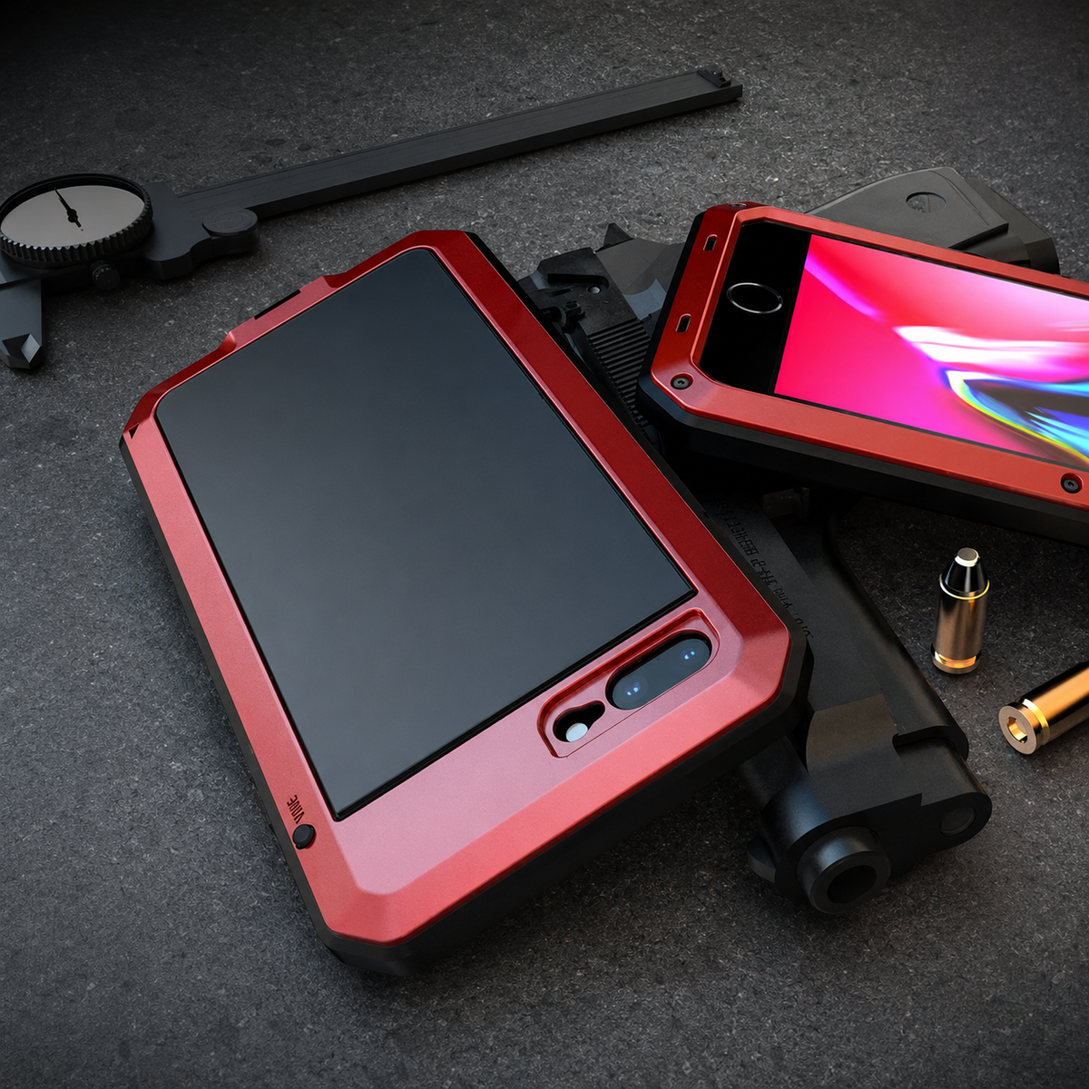 Premium iPhone Case MagSafe Compatible Aluminum Armor Bumper Cover Shockproof Full Protection