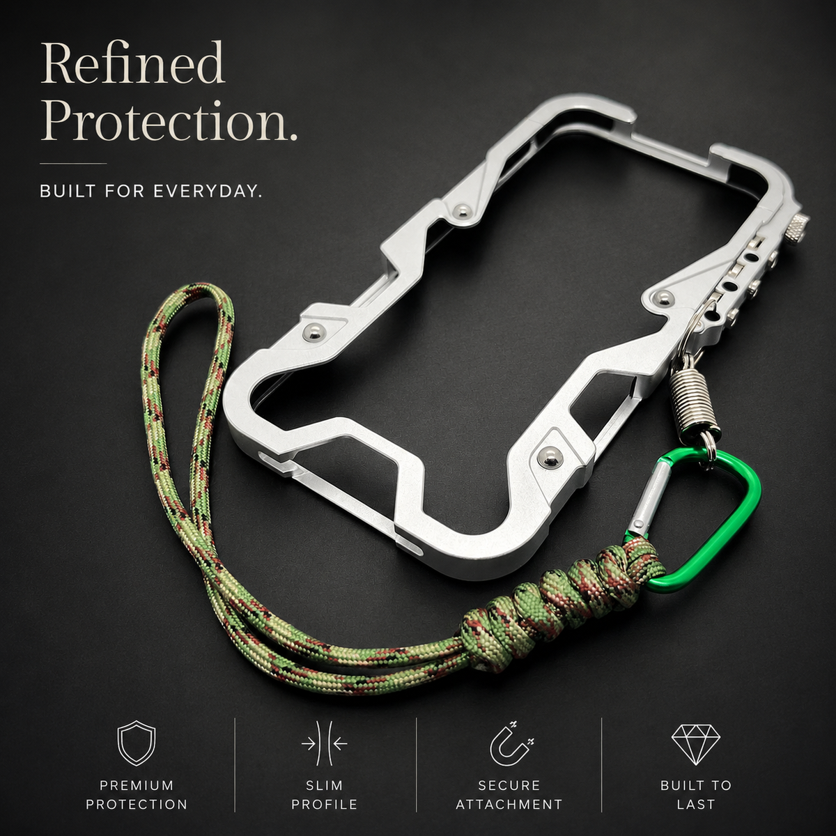 Premium iPhone Case MagSafe Compatible Aluminum Armor Bumper Cover Shockproof Heavy Duty Slim Design