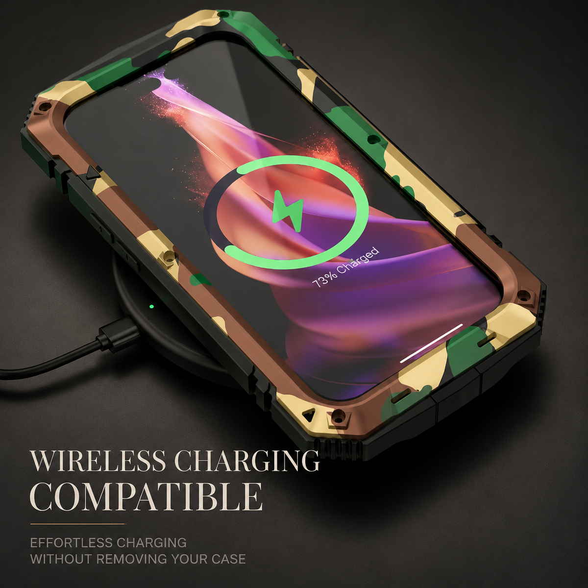 Premium iPhone Case MagSafe Compatible Aluminum Armor Cover IP54 Shockproof Full Body Protection