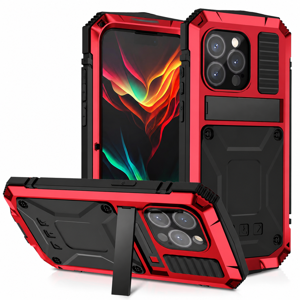 Premium iPhone Case MagSafe Compatible Aluminum Armor Cover IP54 Shockproof Full Body Protection