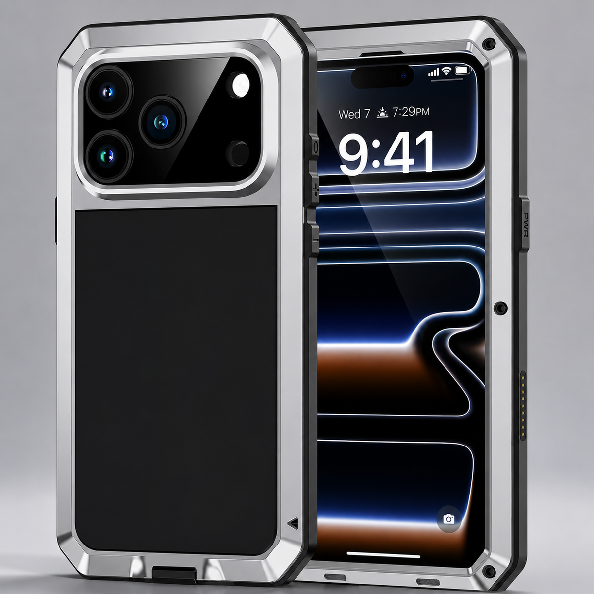 Premium iPhone Case MagSafe Compatible Aluminum Armor Frame Cover Heavy Duty Shockproof Built-in Glass Screen Protection
