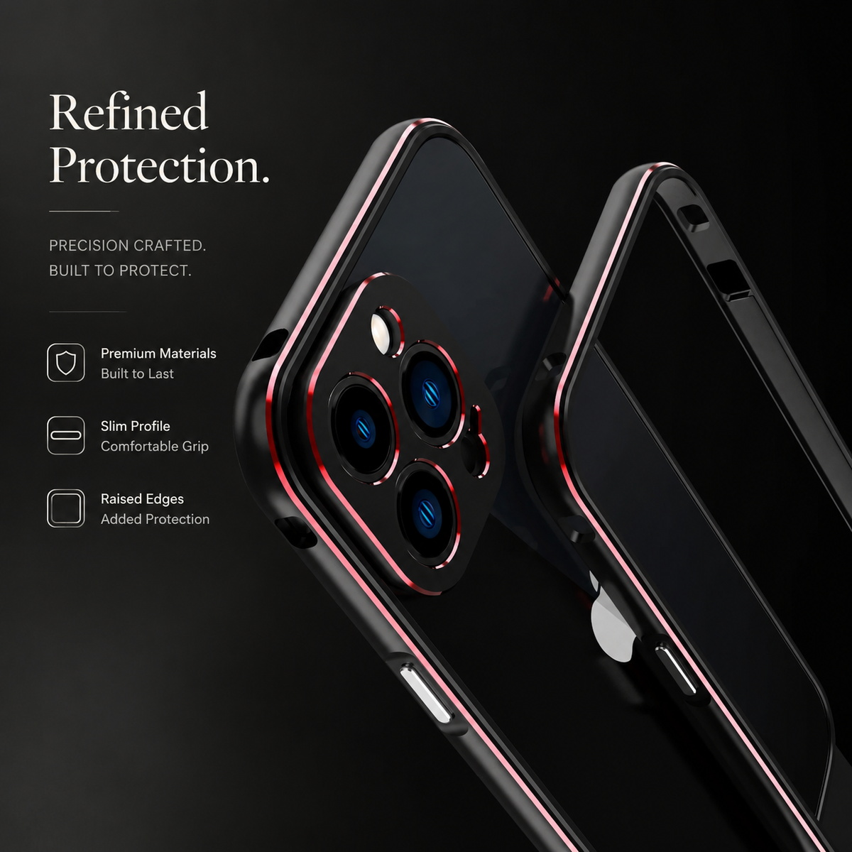 Premium iPhone Case MagSafe Compatible Aluminum Bumper Cover Metal Lens Frame Shockproof Full Protection