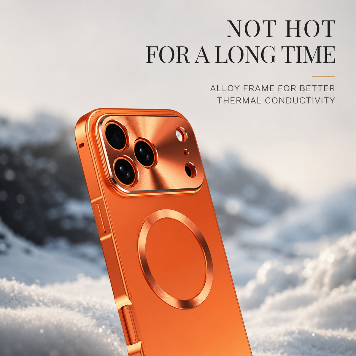 Premium iPhone Case MagSafe Compatible Aluminum Magnetic Frame Frosted PC Cover Shockproof Protection