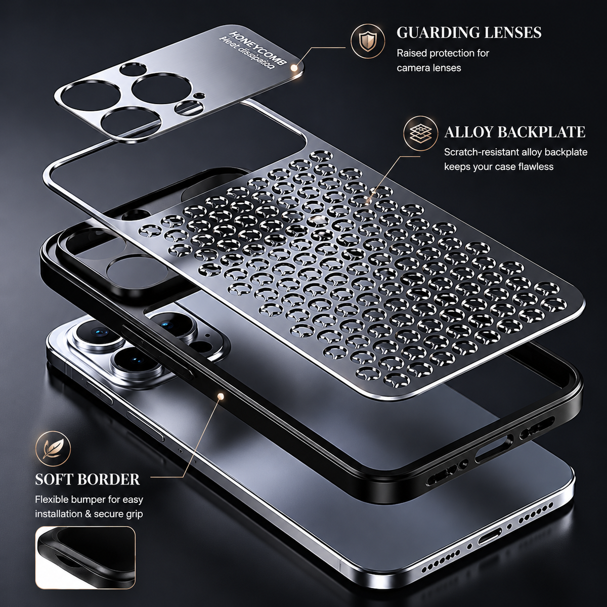 Premium iPhone Case MagSafe Compatible Aluminum Metal Breathable Cover Ultra Thin Matte Protection