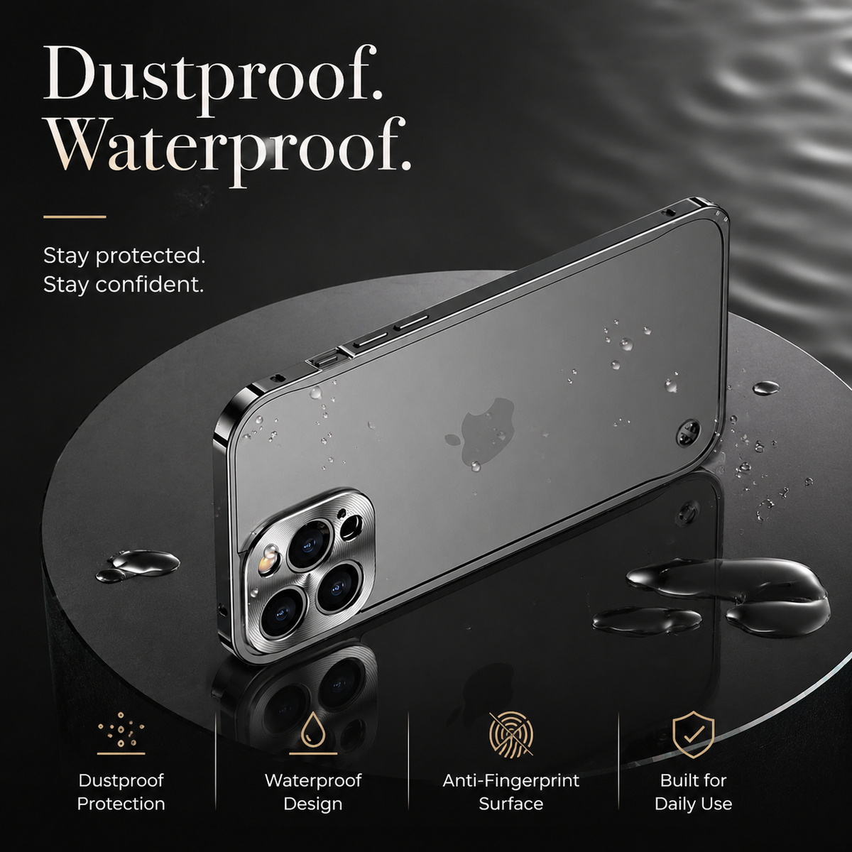 Premium iPhone Case MagSafe Compatible Aluminum Metal Frame Cover Shockproof Full Protection Slim Design