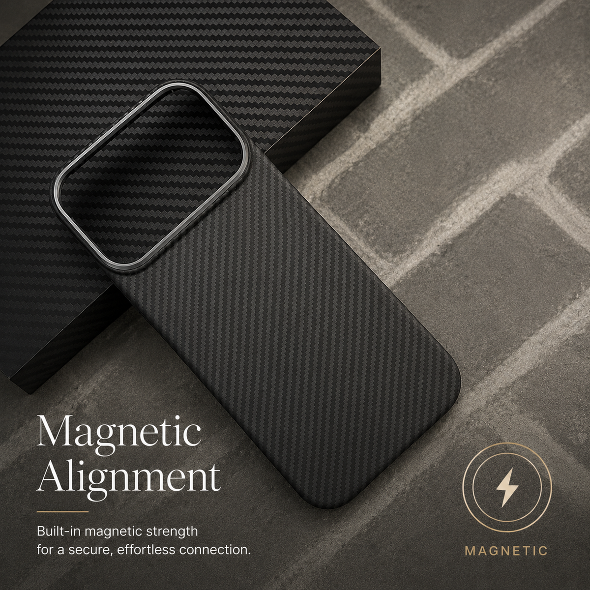 Premium iPhone Case MagSafe Compatible Aramid Carbon Fiber Cover Ultra Thin Lightweight Shockproof Protection
