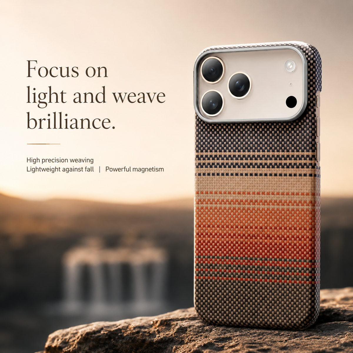 Premium iPhone Case MagSafe Compatible Aramid Carbon Fiber Cover Ultra Thin Lightweight Shockproof Protection