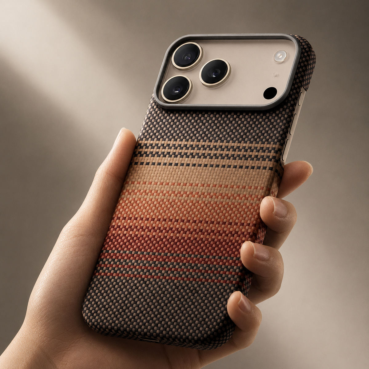 Premium iPhone Case MagSafe Compatible Aramid Carbon Fiber Cover Ultra Thin Lightweight Shockproof Protection