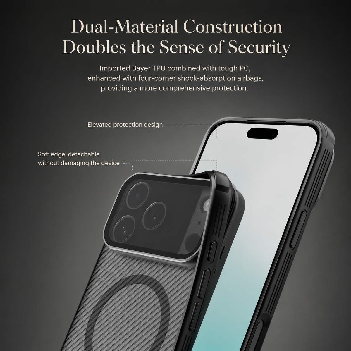 Premium iPhone Case MagSafe Compatible CamShield Lens Stand Cover Shockproof Rugged Protection