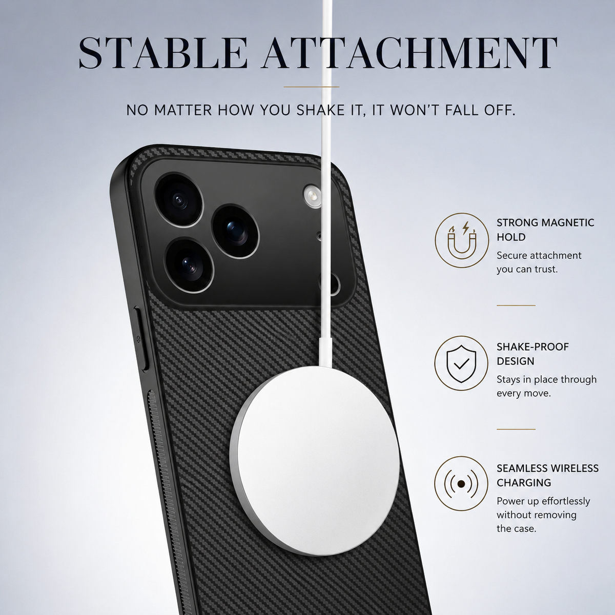 Premium iPhone Case MagSafe Compatible Carbon Fiber Cover Ultra Thin Shockproof Protection