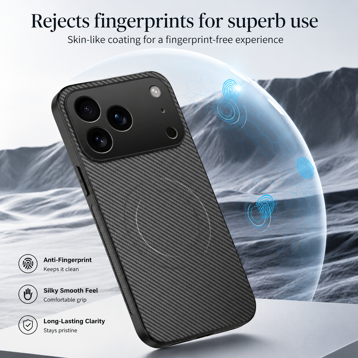 Premium iPhone Case MagSafe Compatible Carbon Fiber Cover Ultra Thin Shockproof Protection