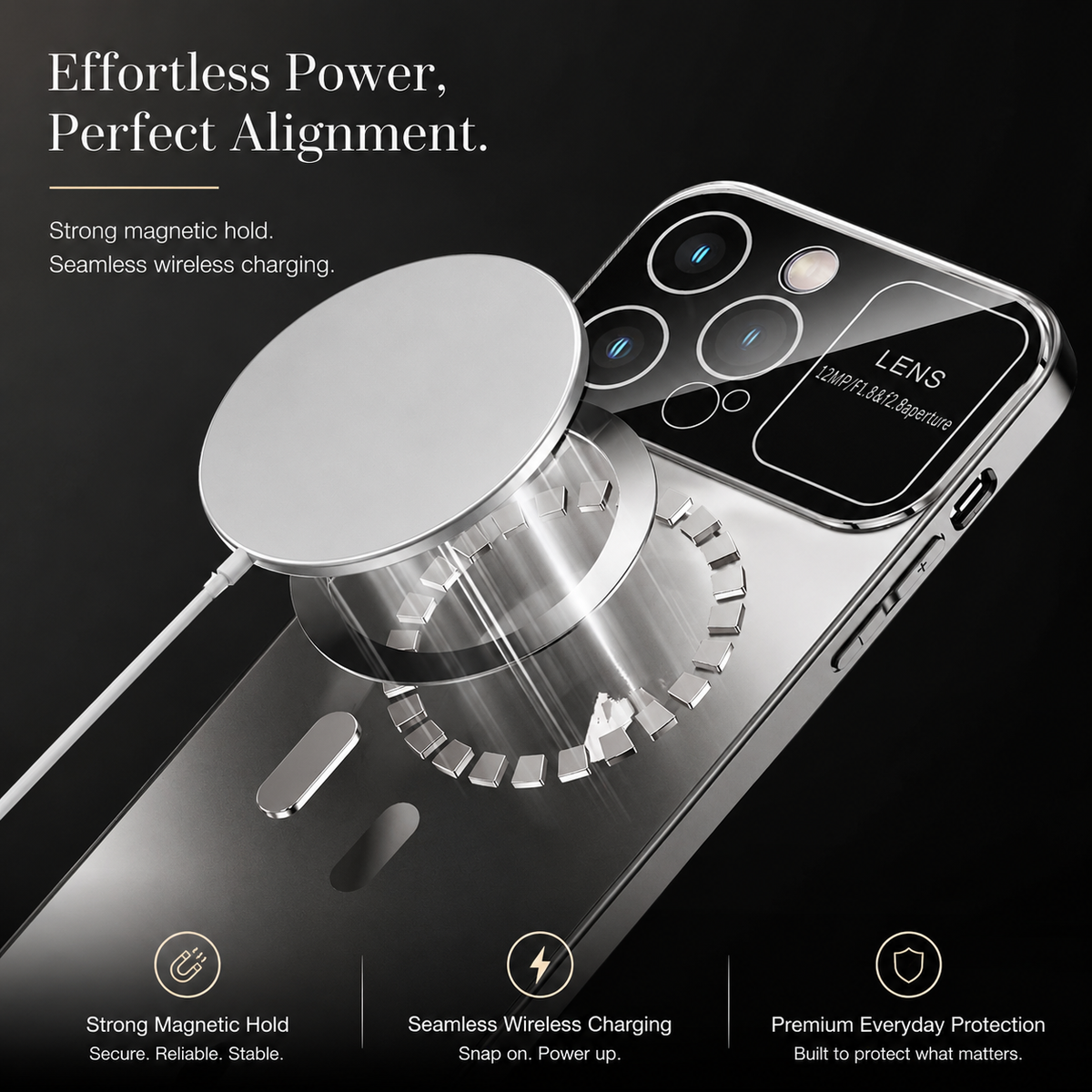 Premium iPhone Case MagSafe Compatible Double-Sided Tempered Glass Cover Magnetic Frame Protection