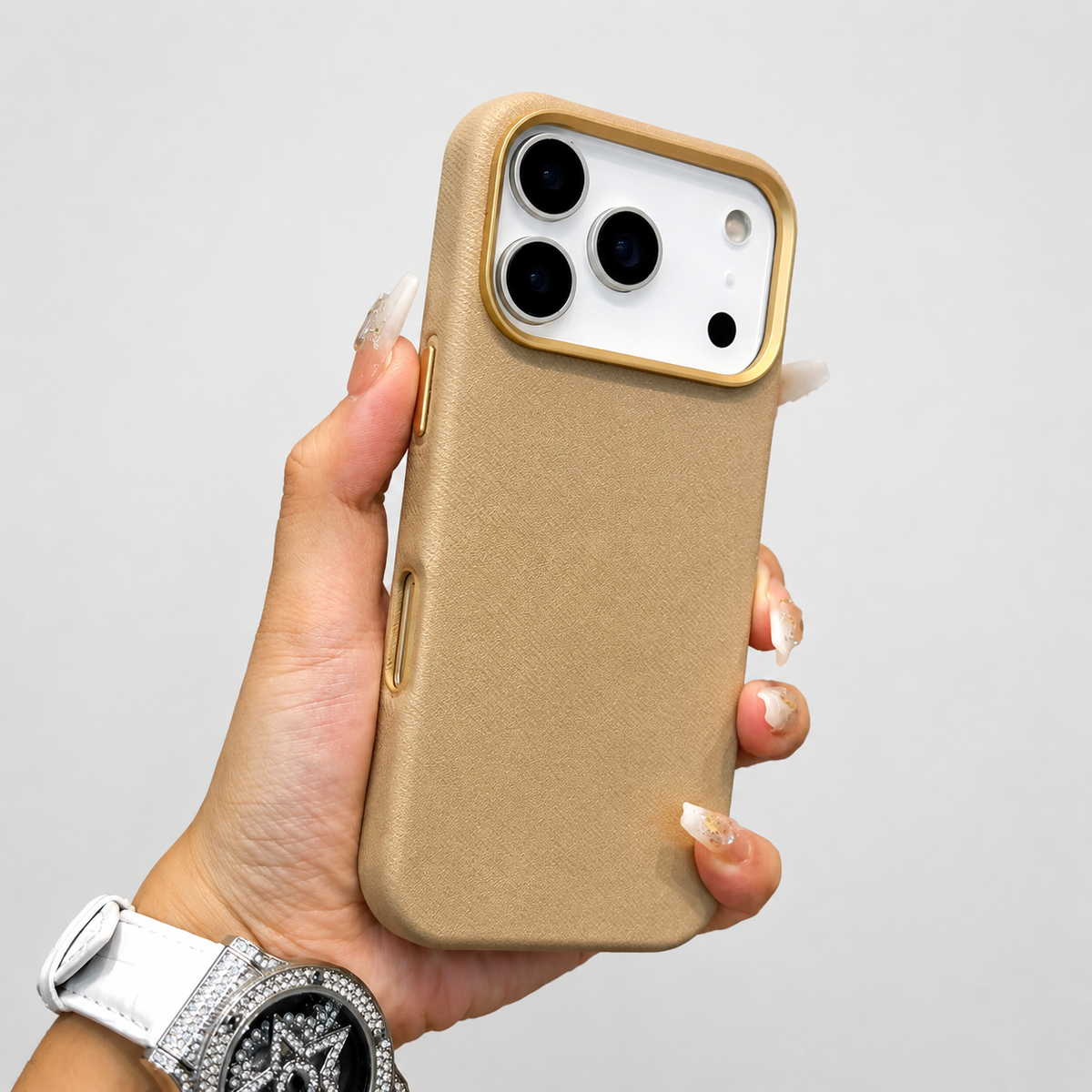 Premium iPhone Case MagSafe Compatible Fiber Leather Protective Cover Matte Anti Fingerprint Shockproof Slim Wireless Charging Full Coverage