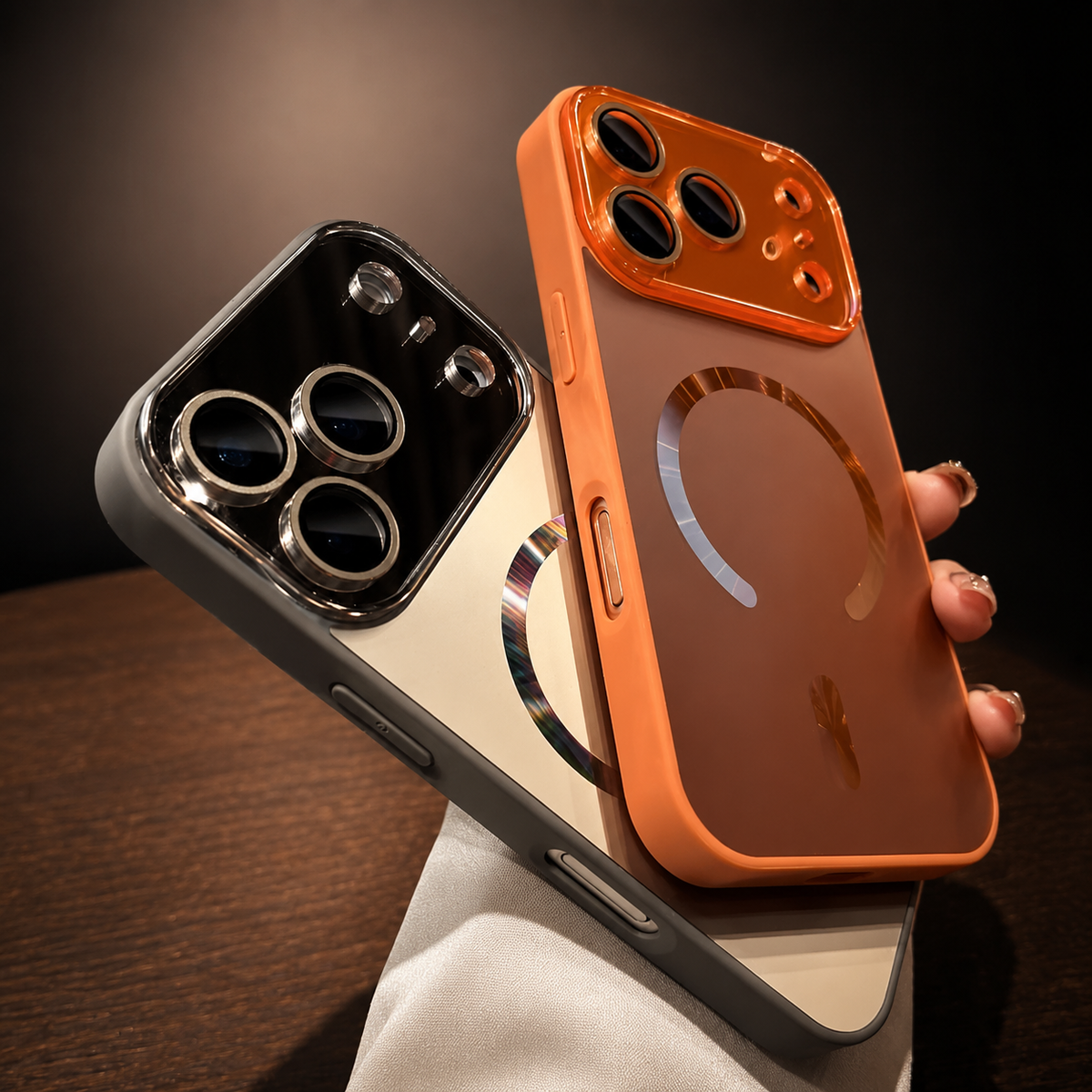 Premium iPhone Case MagSafe Compatible Flowing Light Cover Shockproof Camera Protection