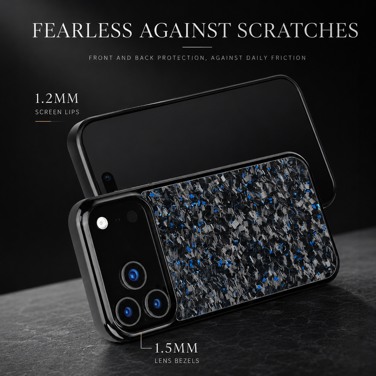 Premium iPhone Case MagSafe Compatible Forged Carbon Fiber Cover Shockproof TPU Protection