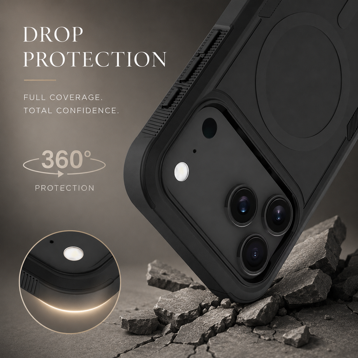 Premium iPhone Case MagSafe Compatible Heavy Armor Matte Cover Shockproof Protection