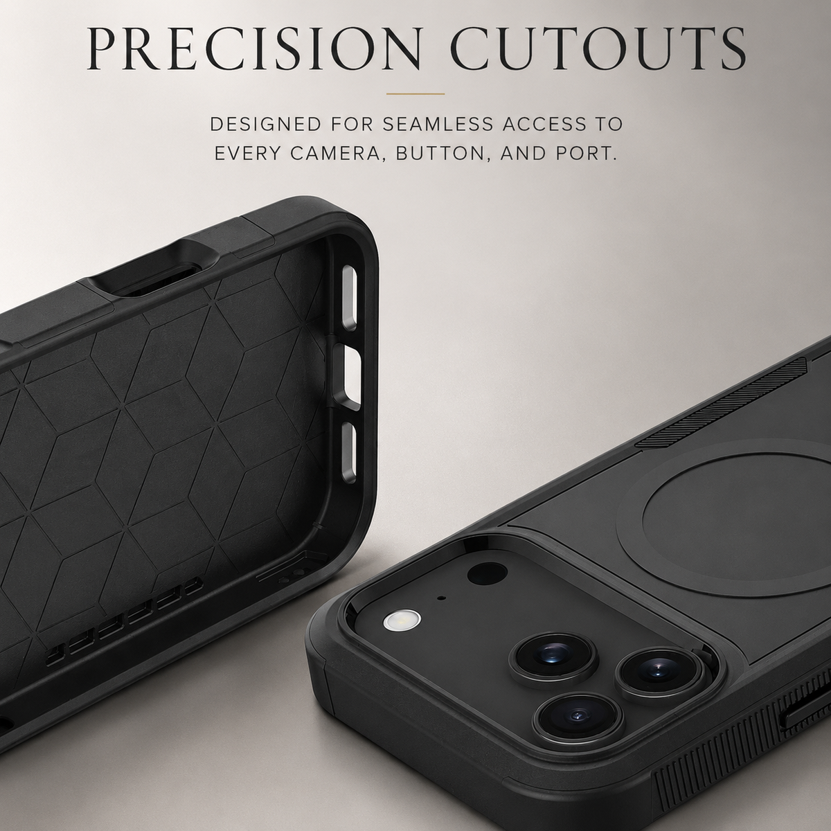Premium iPhone Case MagSafe Compatible Heavy Armor Matte Cover Shockproof Protection