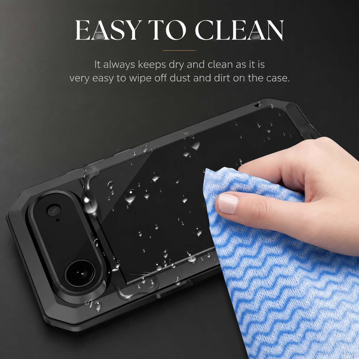 Premium iPhone Case MagSafe Compatible Heavy Duty Metal Cover Built-In Glass Screen Protection