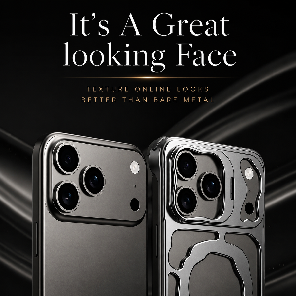 Premium iPhone Case MagSafe Compatible Hollow Metal Cover Heat Dissipating Design Built-In Stand Bracket Slim Shockproof Magnetic Protective Case