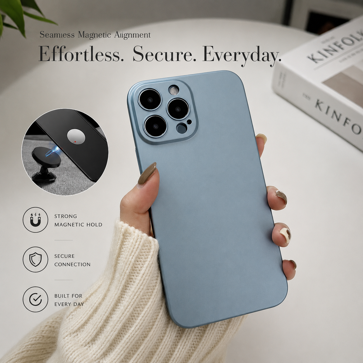 Premium iPhone Case MagSafe Compatible Magnetic Car Mount Cover Ultra Thin Protection