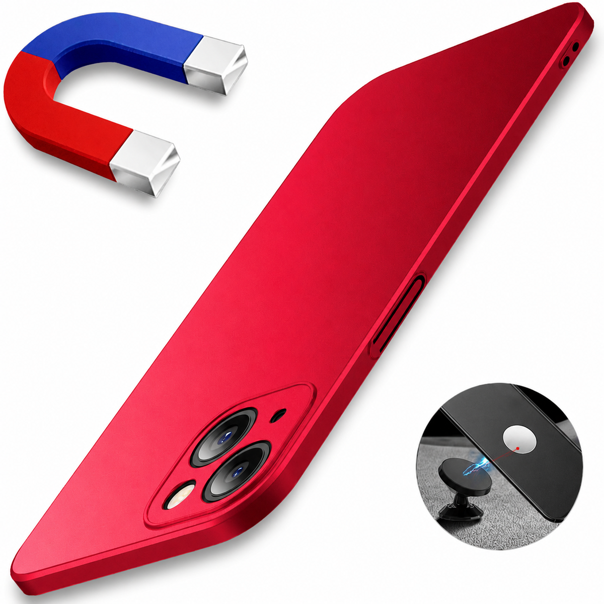 Premium iPhone Case MagSafe Compatible Magnetic Car Mount Cover Ultra Thin Protection